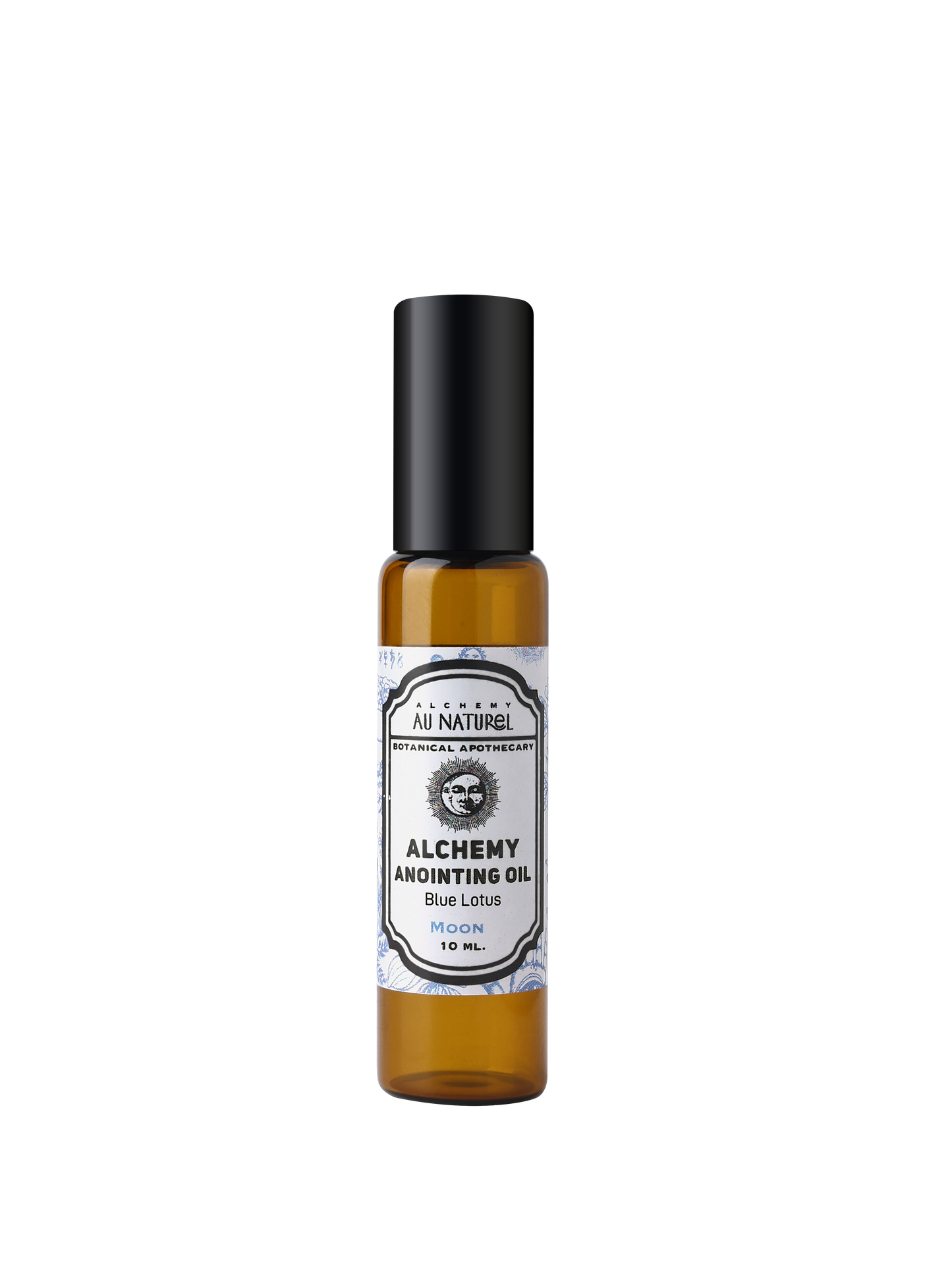 a bottle of Blue Lotus Anointing Oil